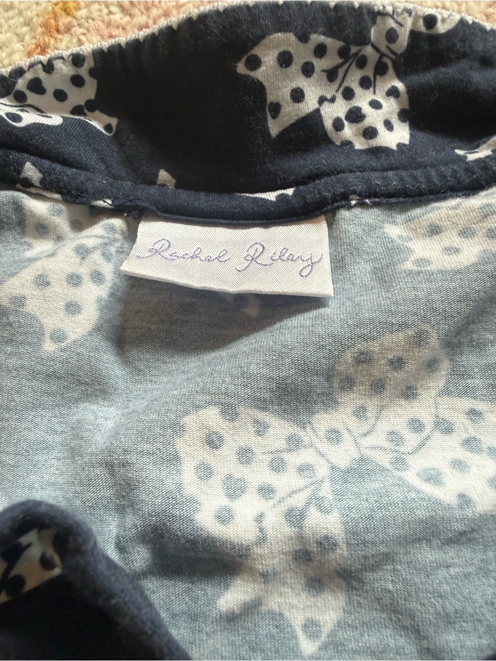 Rachel Riley navy bow dress - Picture 2 of 2